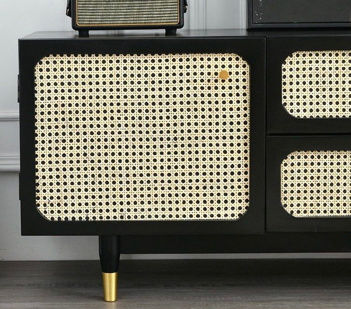 TIVOR Modern Rattan TV Console