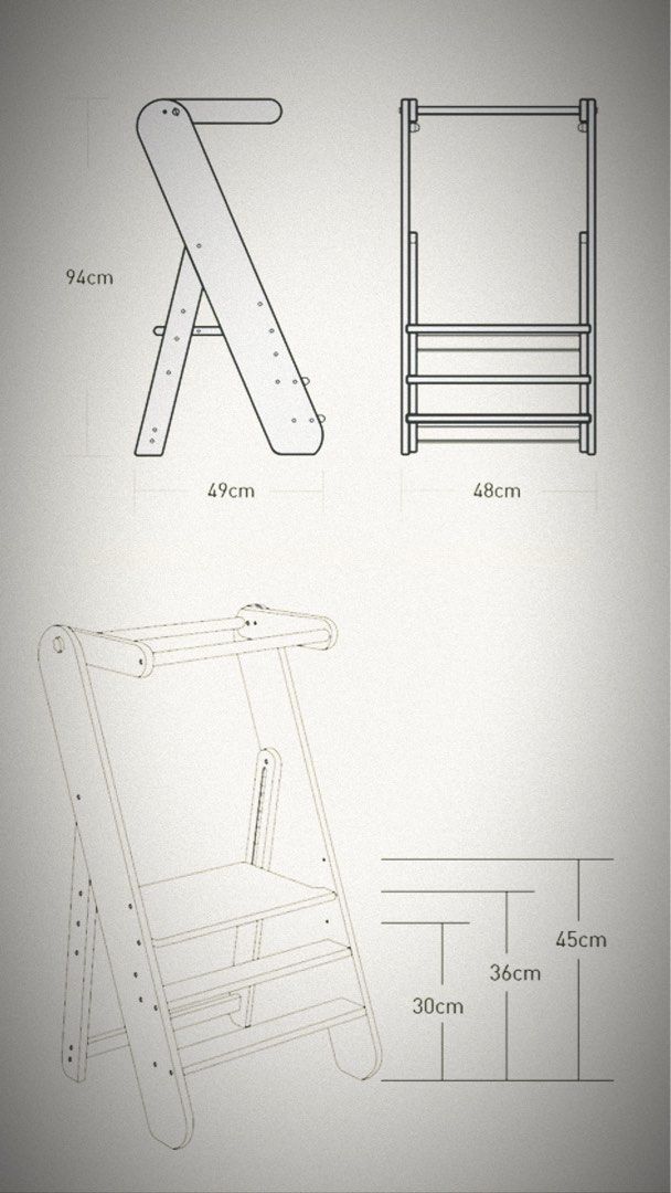 SERA Modern Solid Wood Learning Ladder - Radical Homes Singapore