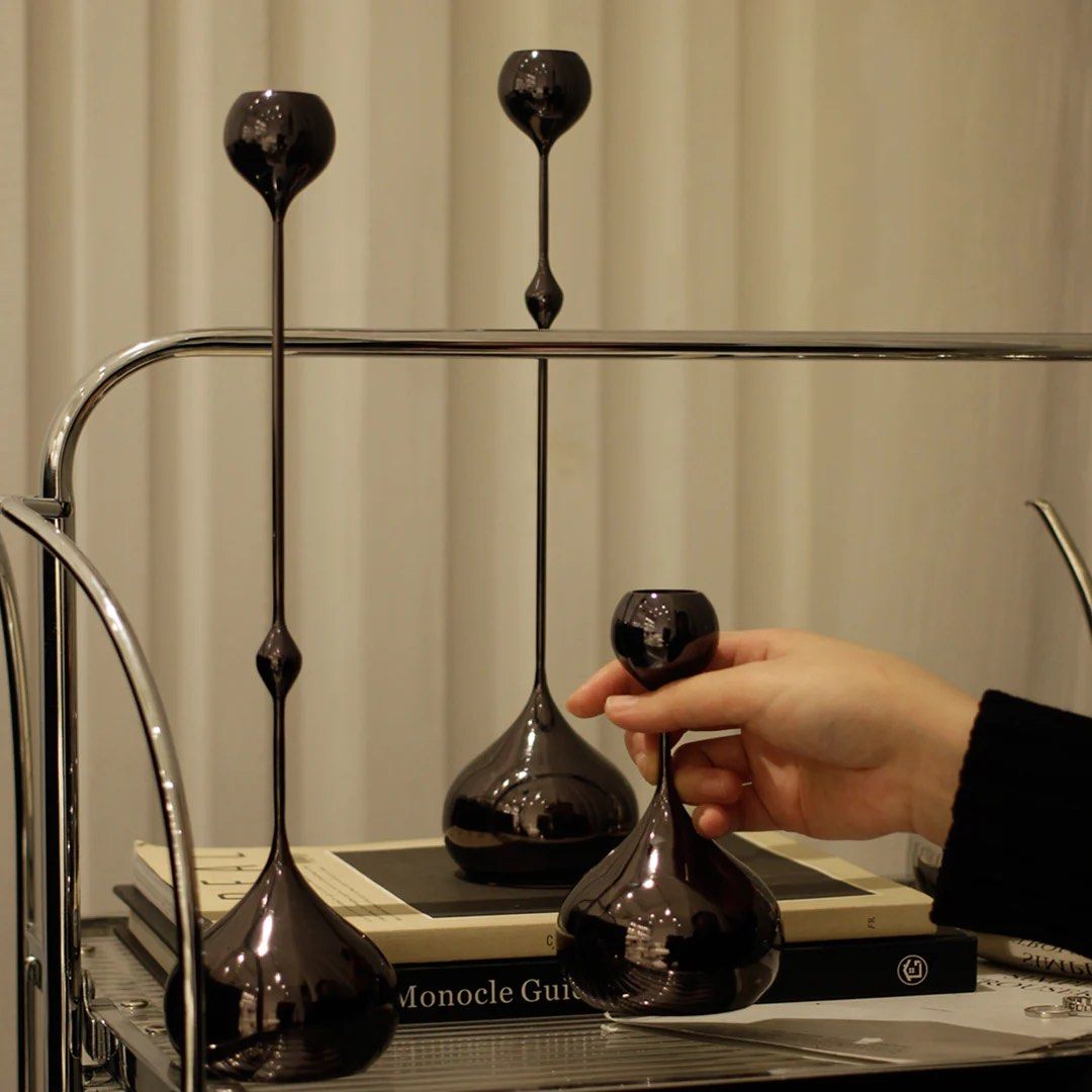 SERGIO 3 Piece Iron Candlestick Set