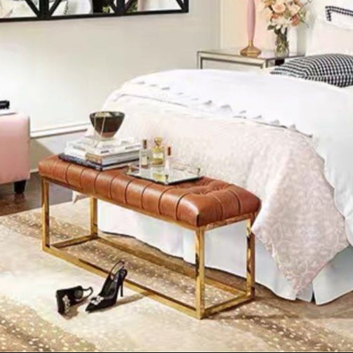 SEVEL Vintage Leather Ottoman