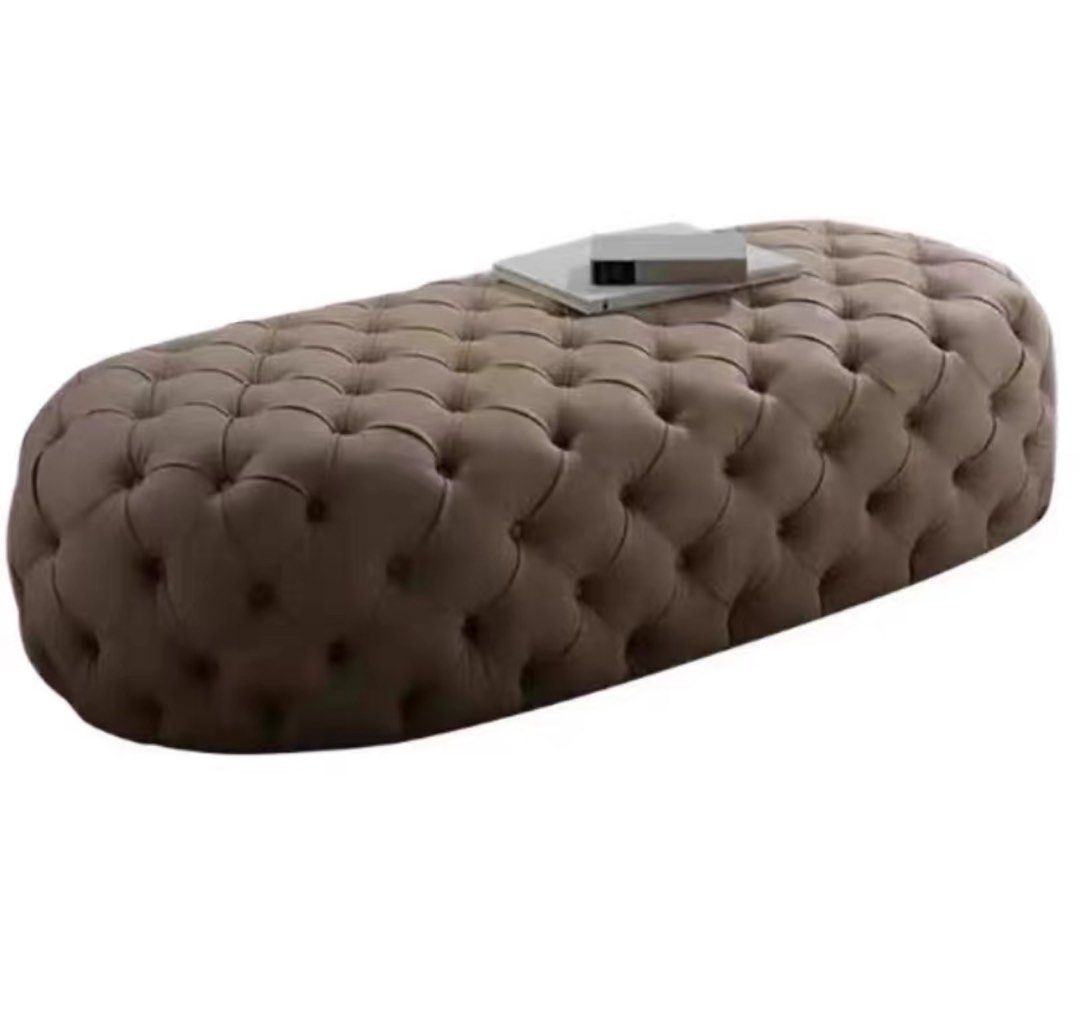 KODIAK Modern Leather Ottoman Bench