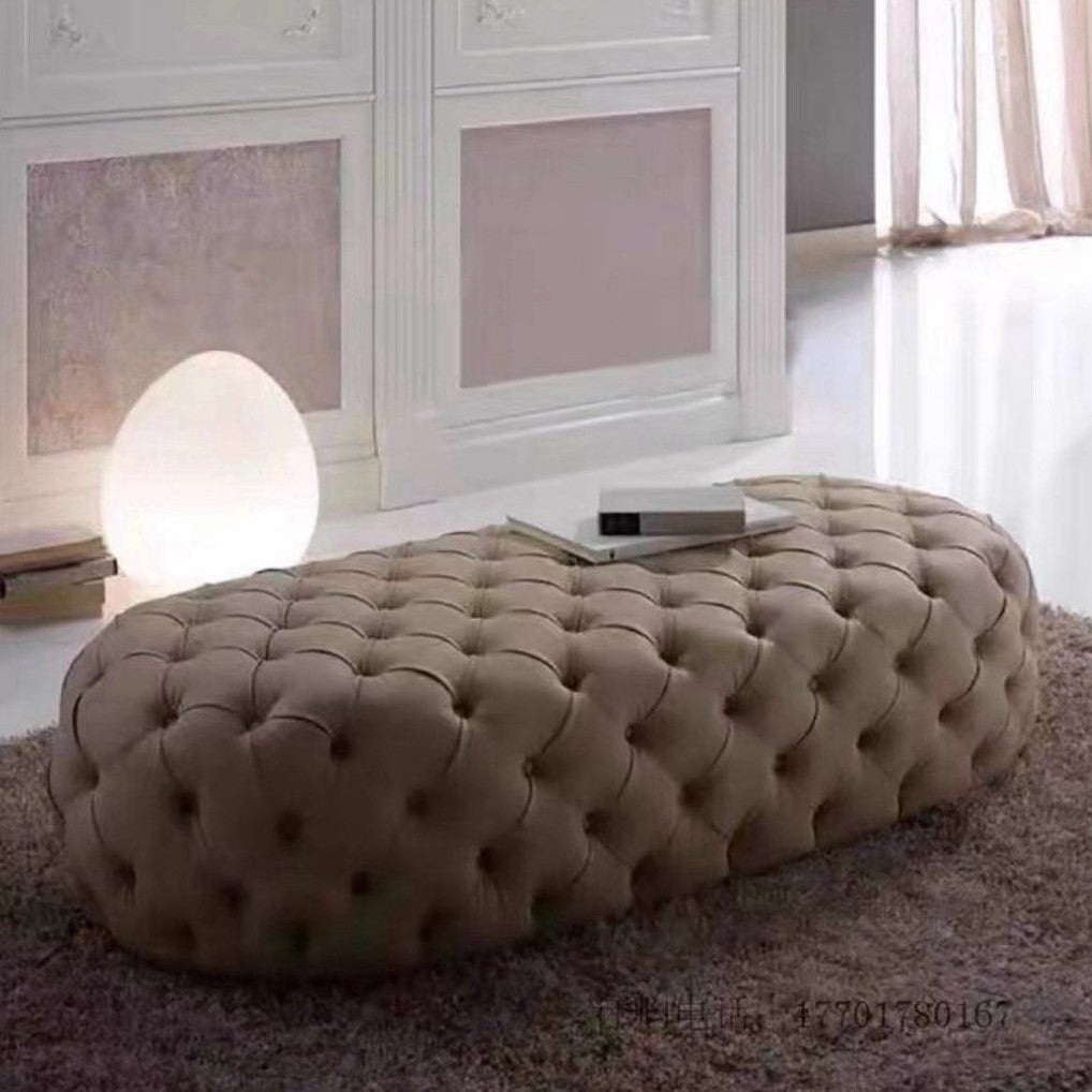 KODIAK Modern Leather Ottoman Bench