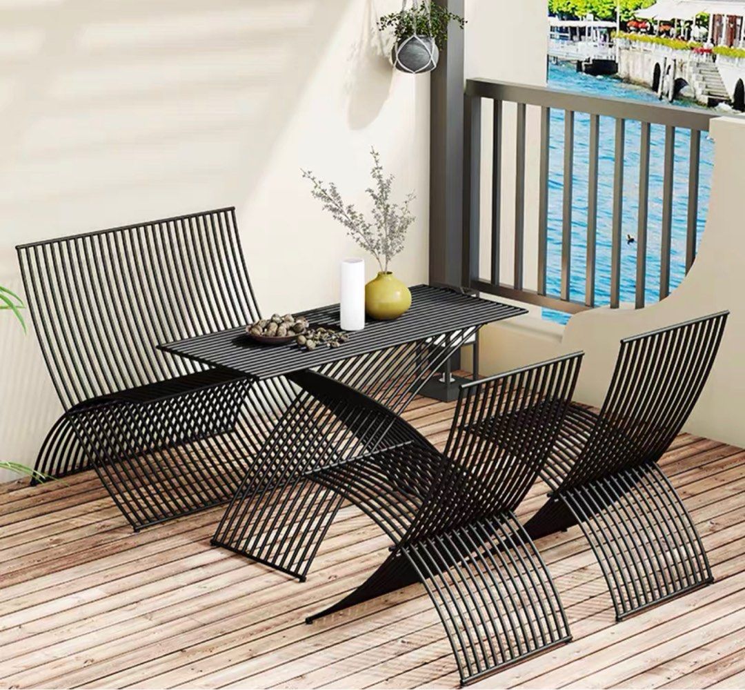 PRINE Modern Outdoor Table and Chair Set