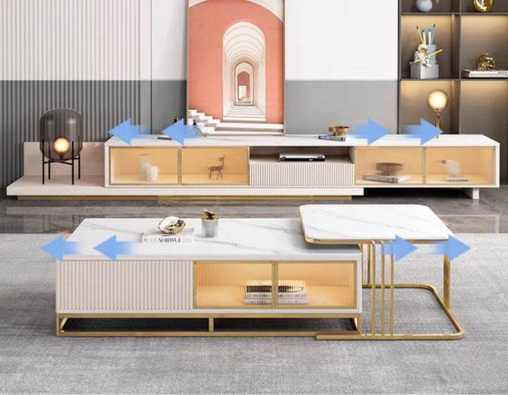 KAIROS Modern Extendable TV Console & Coffee Table