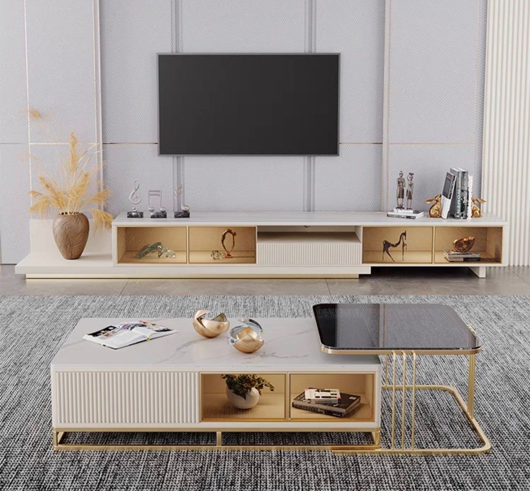 KAIROS Modern Extendable TV Console & Coffee Table