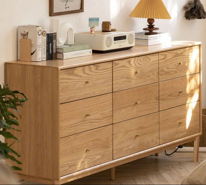 TOMMASO Solid Wood Sideboard Cabinet Drawer Chest