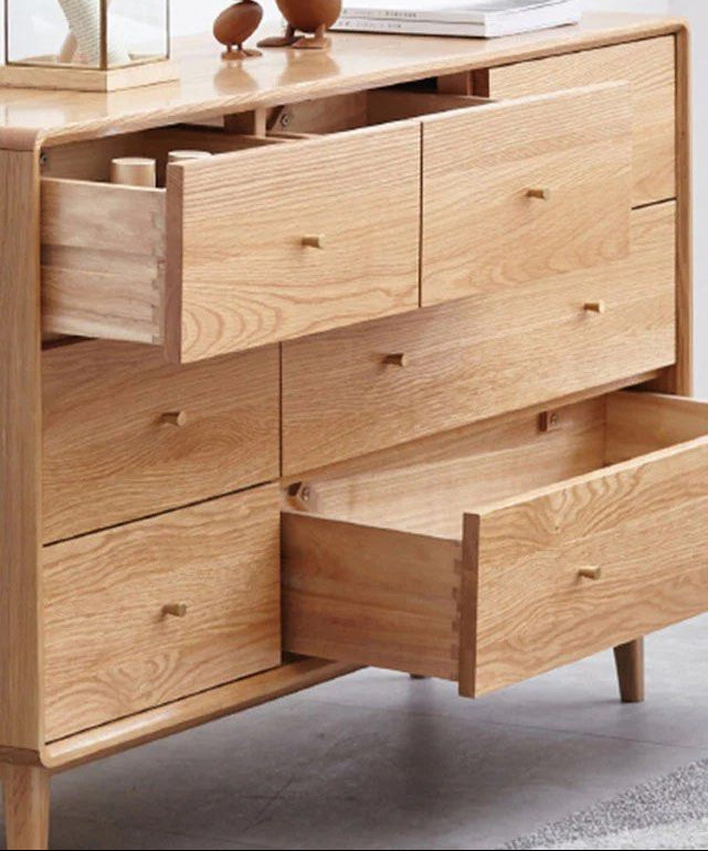 TOMMASO Solid Wood Sideboard Cabinet Drawer Chest