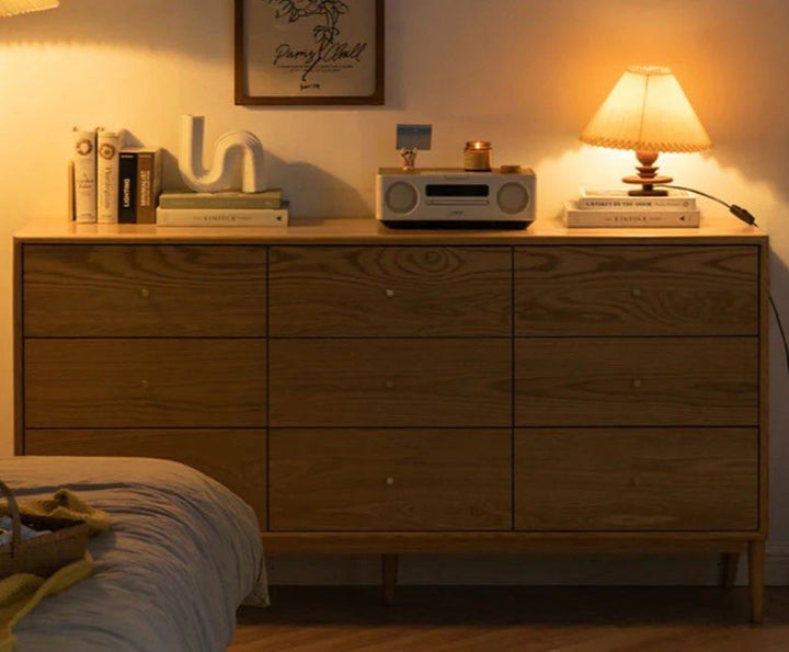 TOMMASO Solid Wood Sideboard Cabinet Drawer Chest