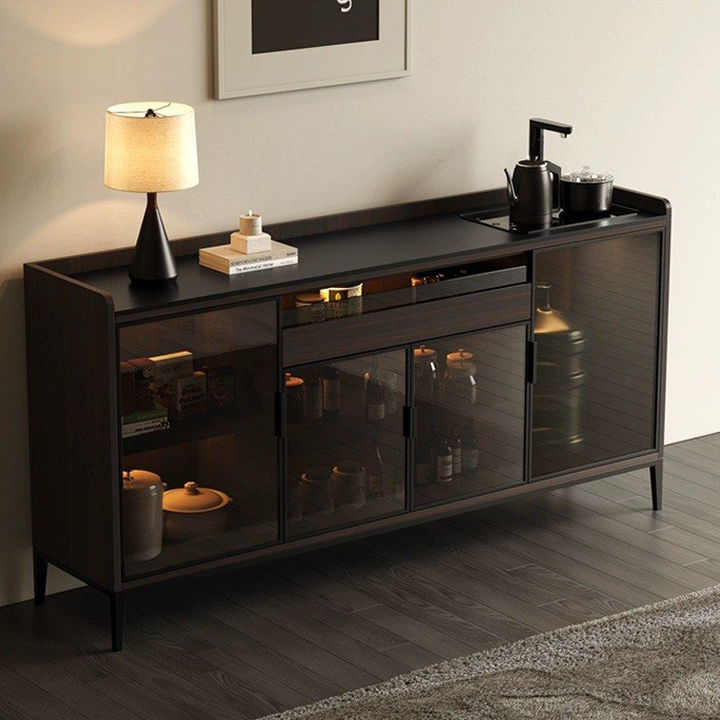 FERNODA Modern Sintered Stone LED Sideboard