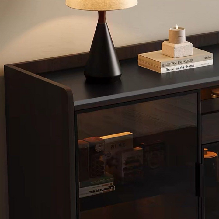 FERNODA Modern Sintered Stone LED Sideboard