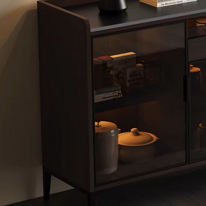 FERNODA Modern Sintered Stone LED Sideboard