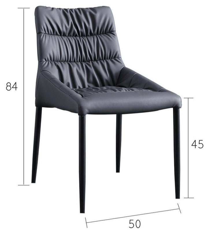 OWEN Modern Leather Dining Chair - Radical Homes Singapore