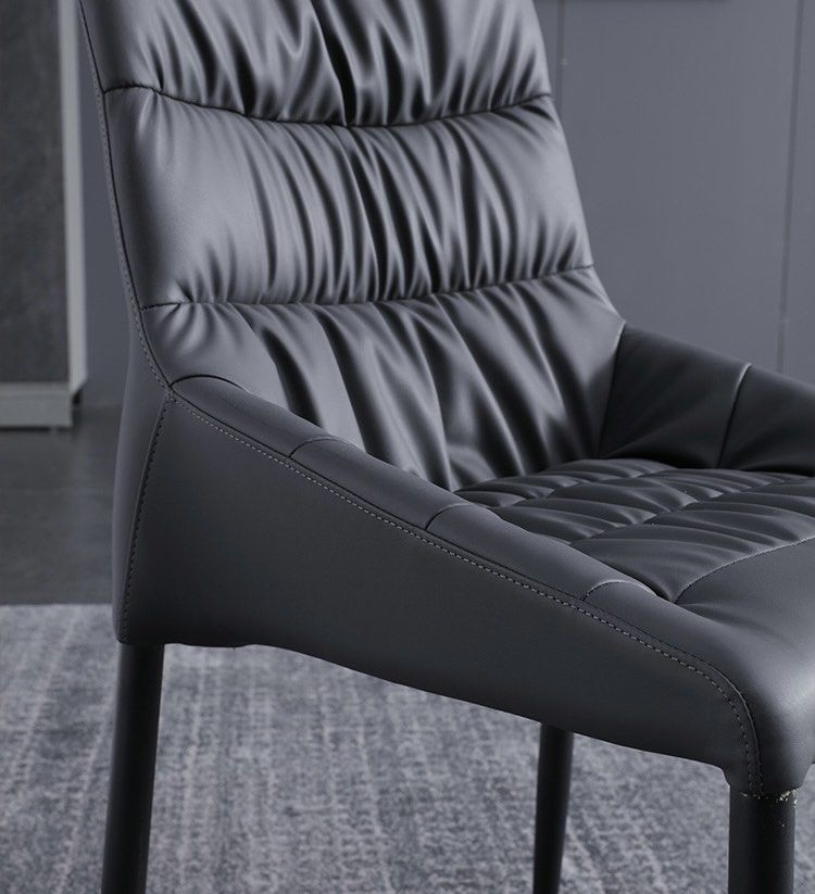 OWEN Modern Leather Dining Chair - Radical Homes Singapore