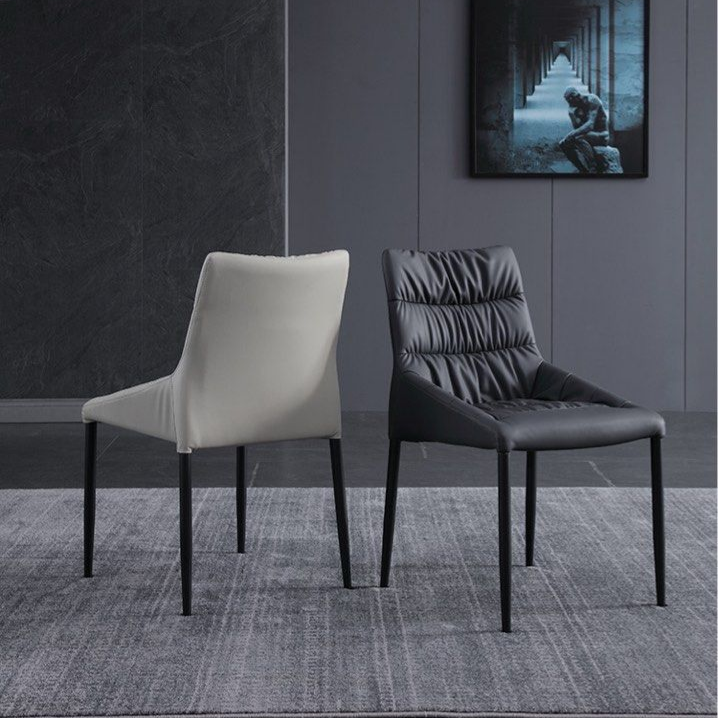 OWEN Modern Leather Dining Chair - Radical Homes Singapore