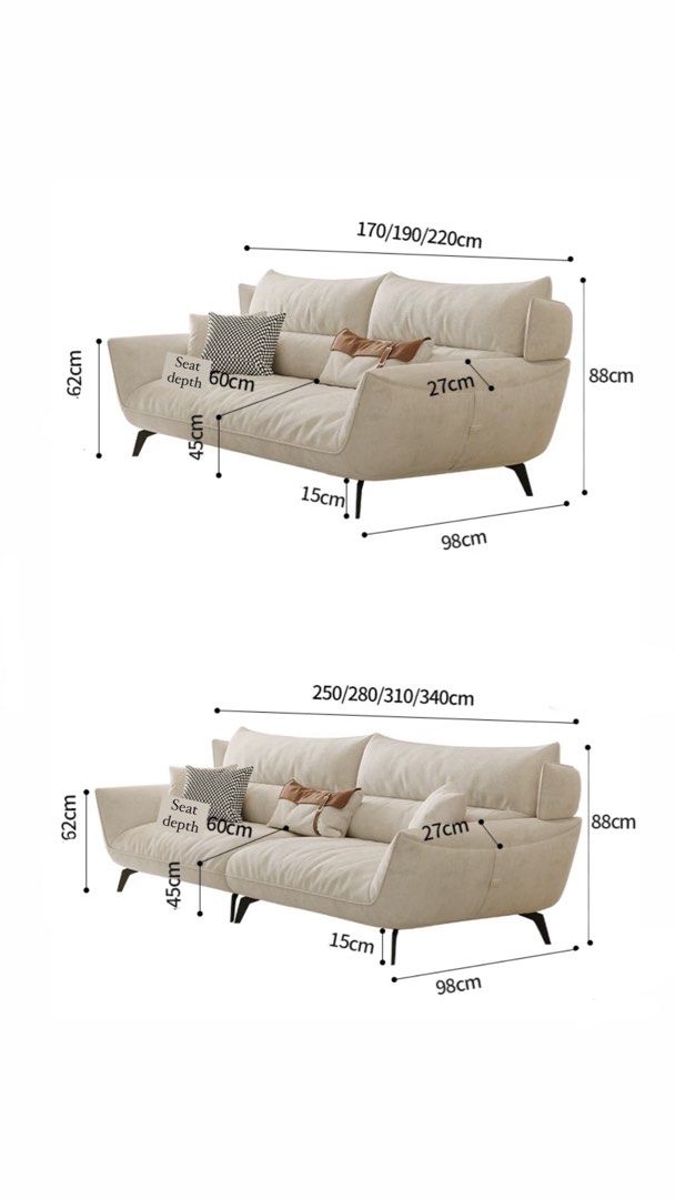 VALONNE Modern Scratch Proof Fabric Sofa