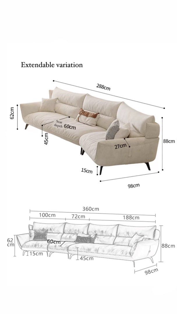VALONNE Modern Scratch Proof Fabric Sofa