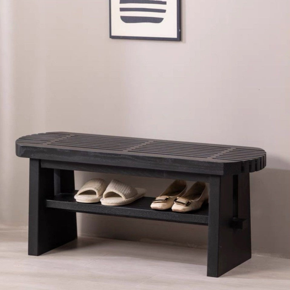 KALEAH Modern Solid Wood Bench