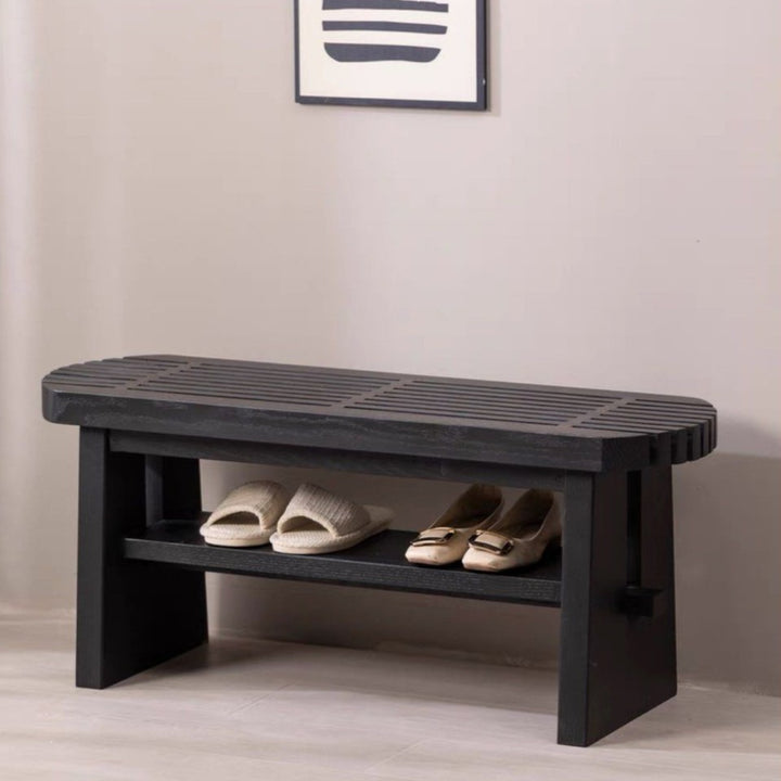 KALEAH Modern Solid Wood Bench