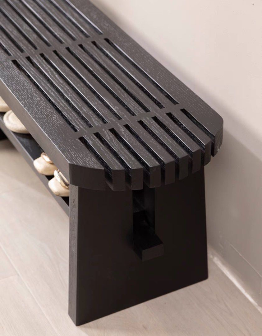 KALEAH Modern Solid Wood Bench