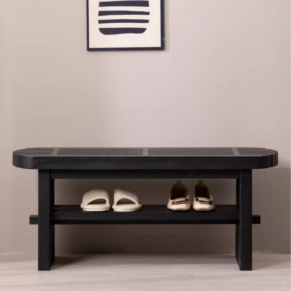 KALEAH Modern Solid Wood Bench