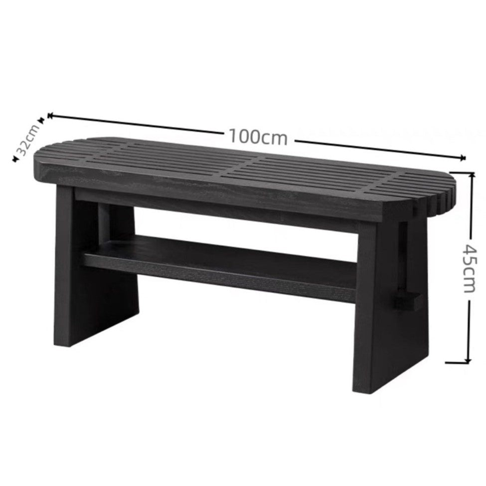 KALEAH Modern Solid Wood Bench