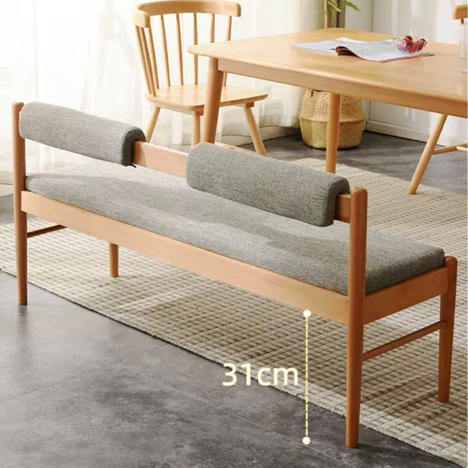 MILENA Scandinavian Solid Wood Bench