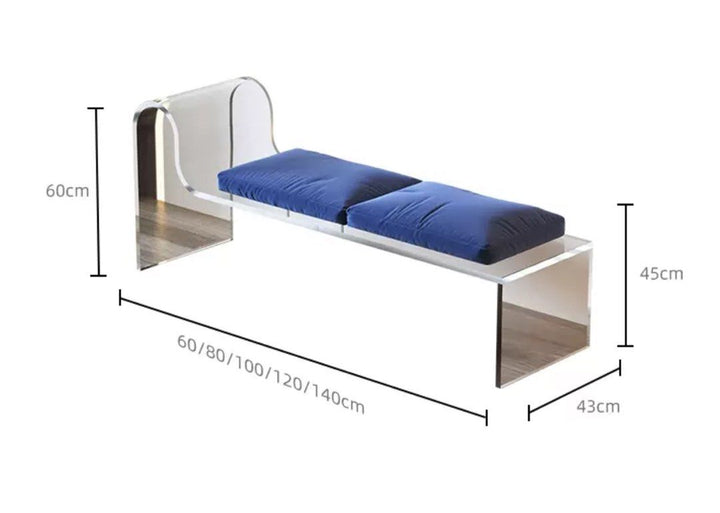 MIRABELLE Modern Acrylic Bench
