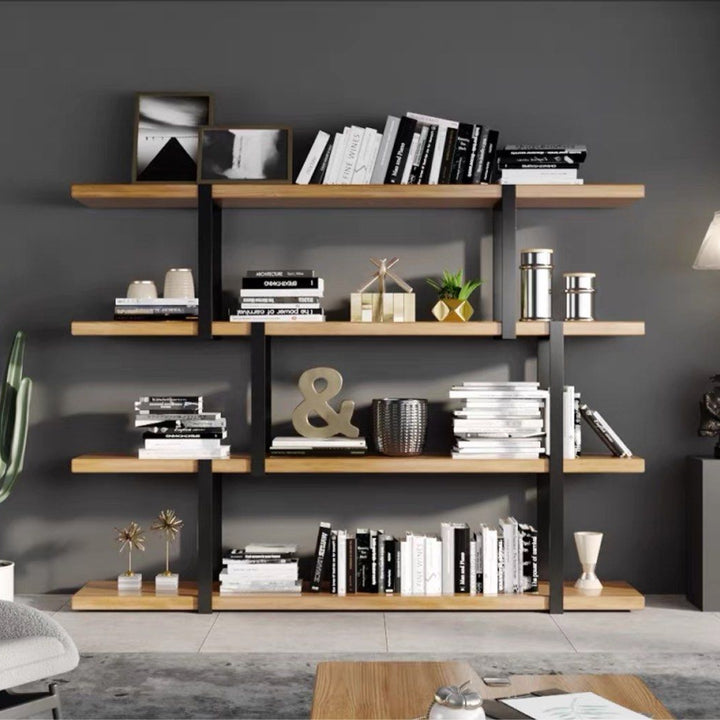 HEITOR Industrial Solid Wood Display Shelf