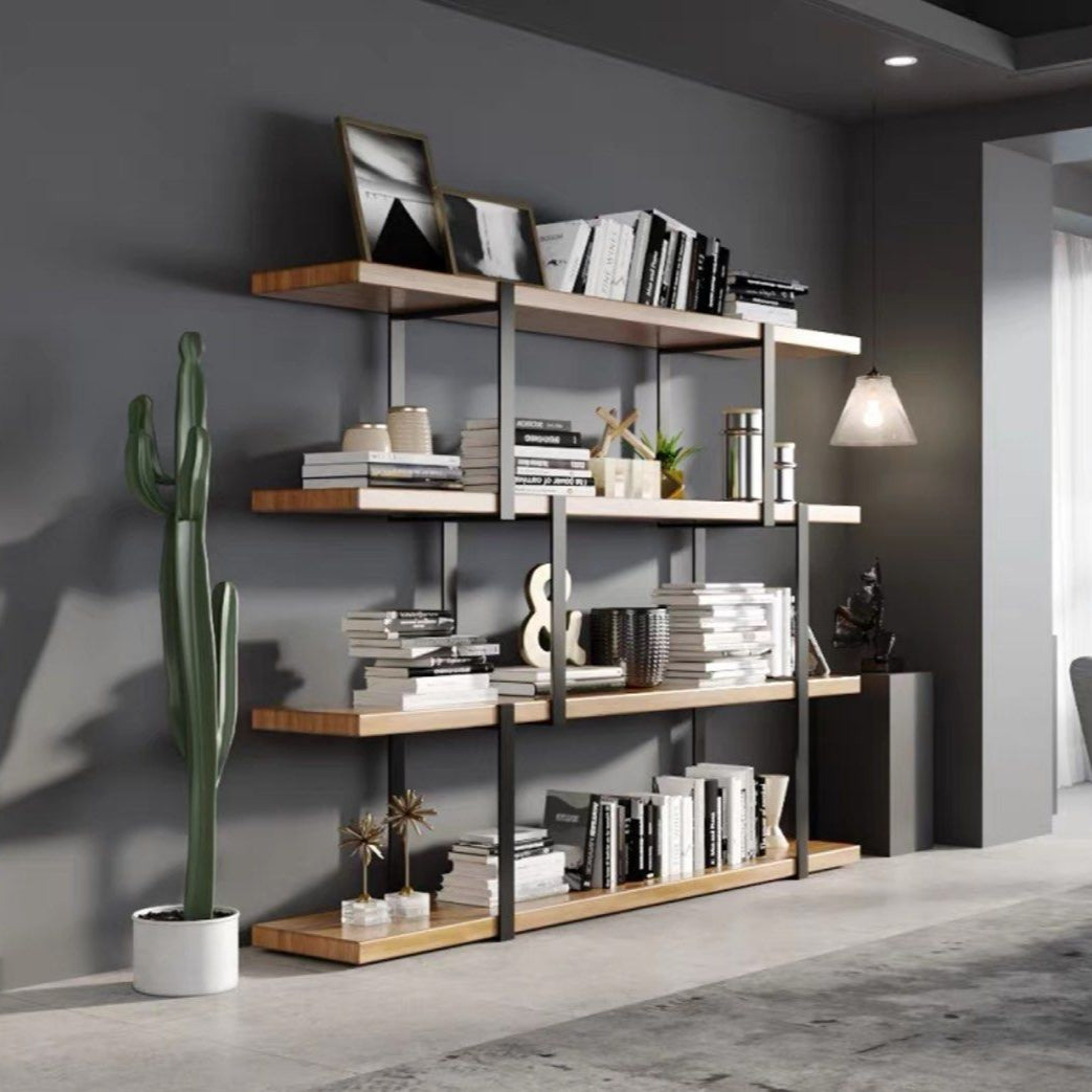 HEITOR Industrial Solid Wood Display Shelf