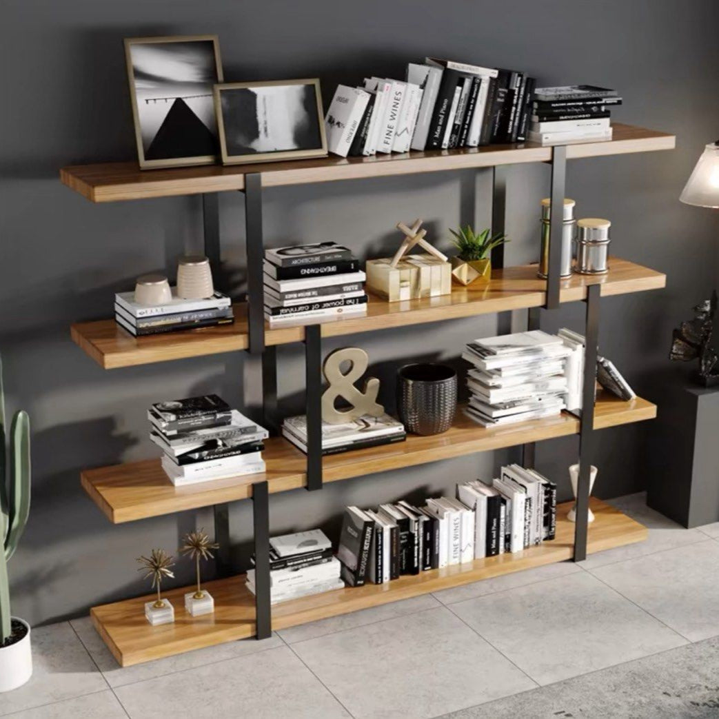HEITOR Industrial Solid Wood Display Shelf