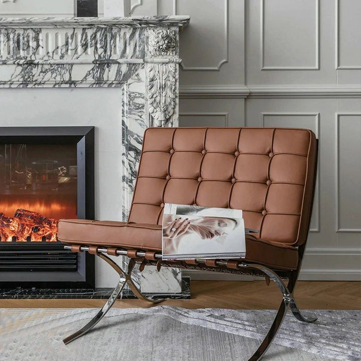 MAGNUS leather Armless Settee