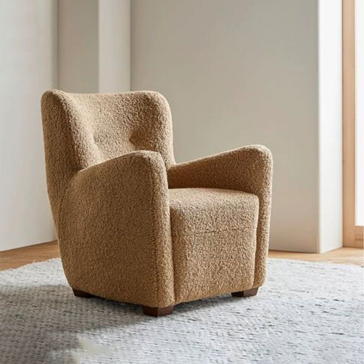 LUNA Modern Boucle Swivel Armchair
