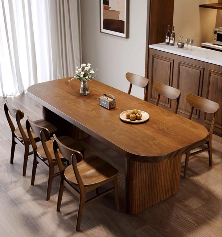 LOVON Rustic Solid Wood Dining Table