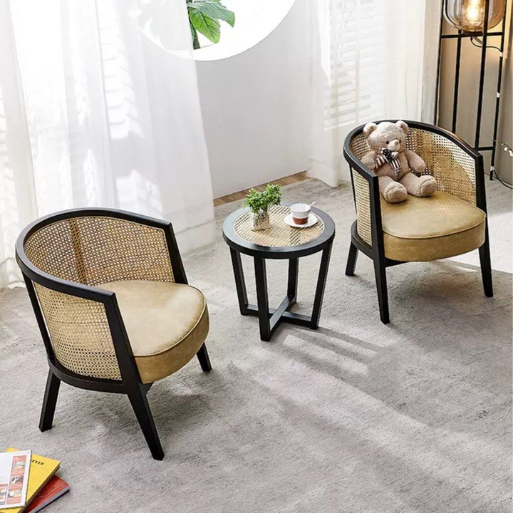 GALLIO Rustic Rattan Dining Chair - Radical Homes Singapore