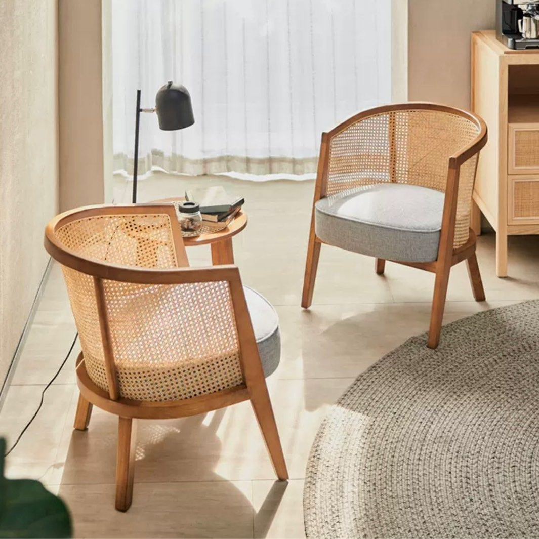 GALLIO Rustic Rattan Dining Chair - Radical Homes Singapore