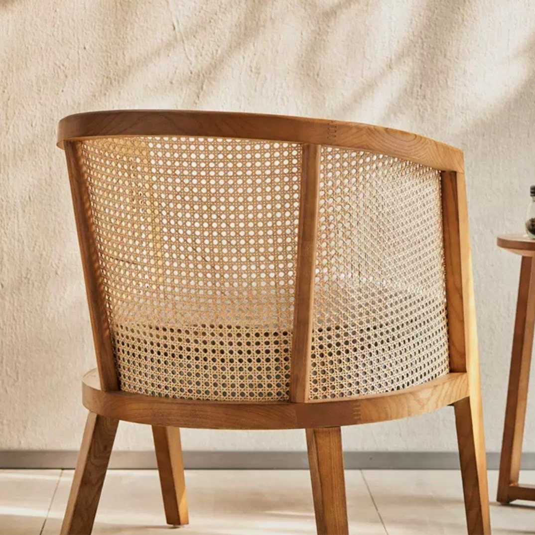 GALLIO Rustic Rattan Dining Chair - Radical Homes Singapore