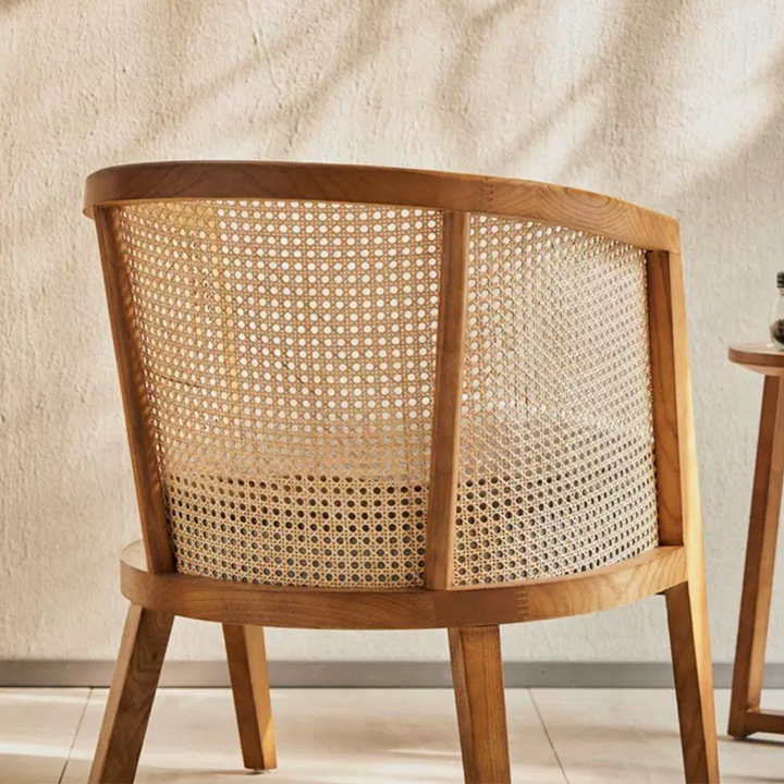 GALLIO Rustic Rattan Dining Chair - Radical Homes Singapore