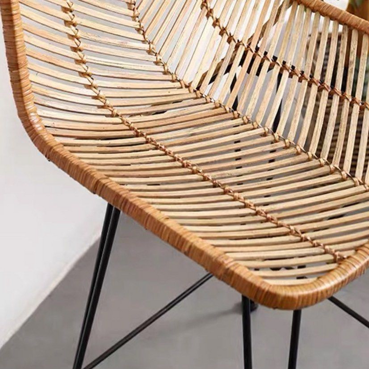 KIE Rustic Rattan Bar Stool