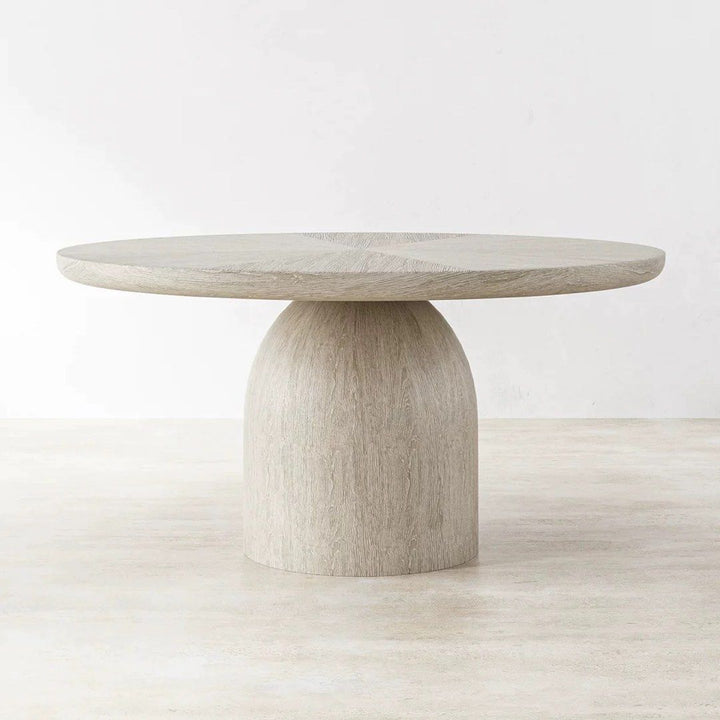 VOELN Modern Herringbone Solid Wood Dining Table