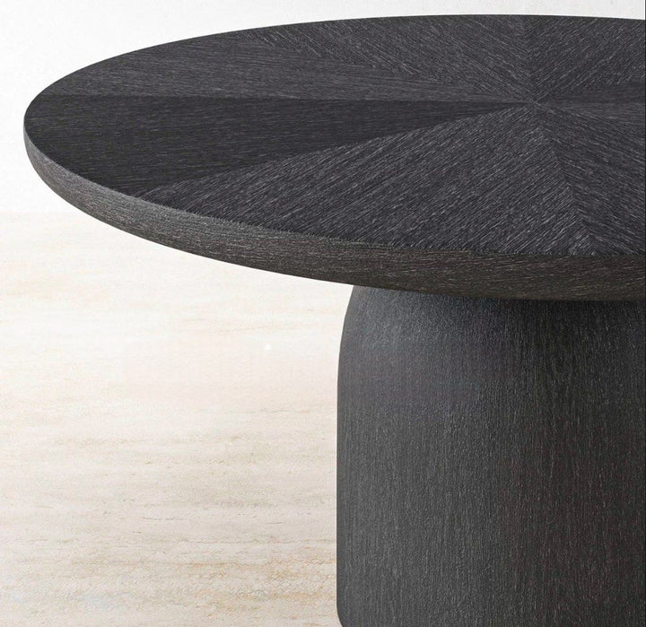 VOELN Modern Herringbone Solid Wood Dining Table