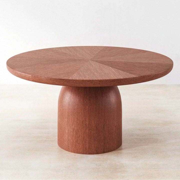 VOELN Modern Herringbone Solid Wood Dining Table