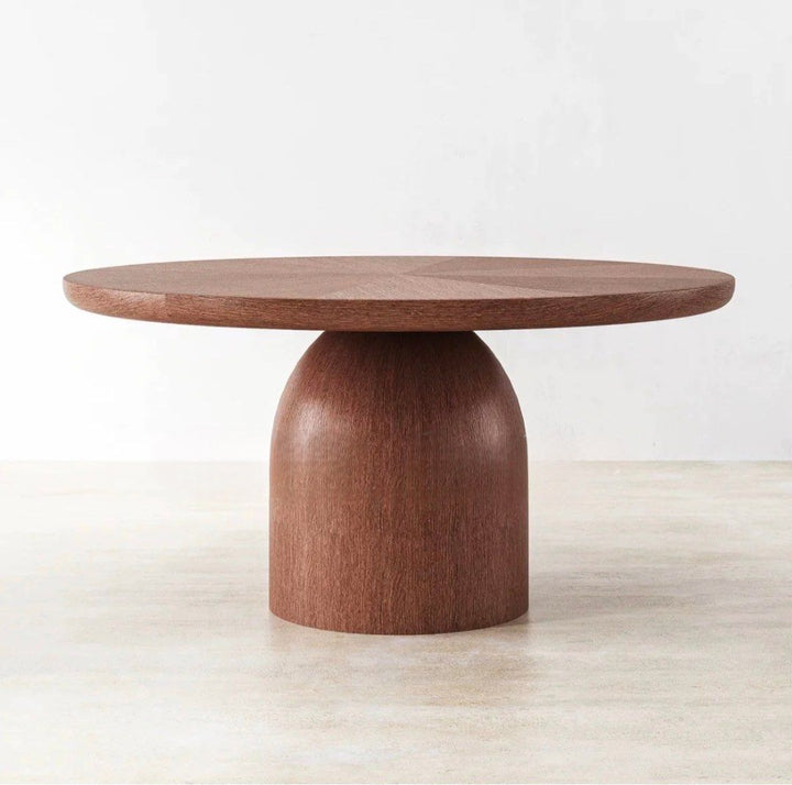 VOELN Modern Herringbone Solid Wood Dining Table