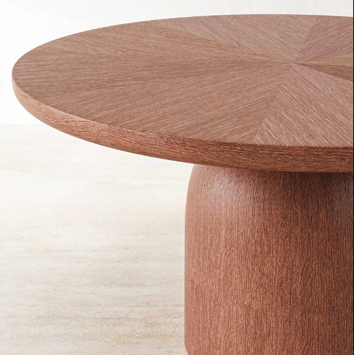 VOELN Modern Herringbone Solid Wood Dining Table