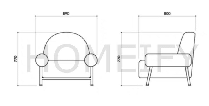 AMIAS Modern Lounge Chair