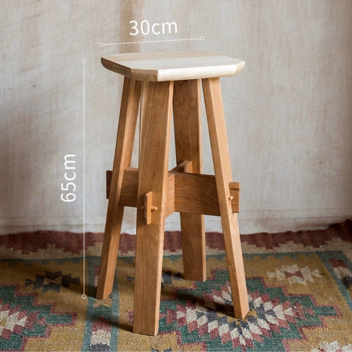BETRECE Japandi Solid Wood Stool