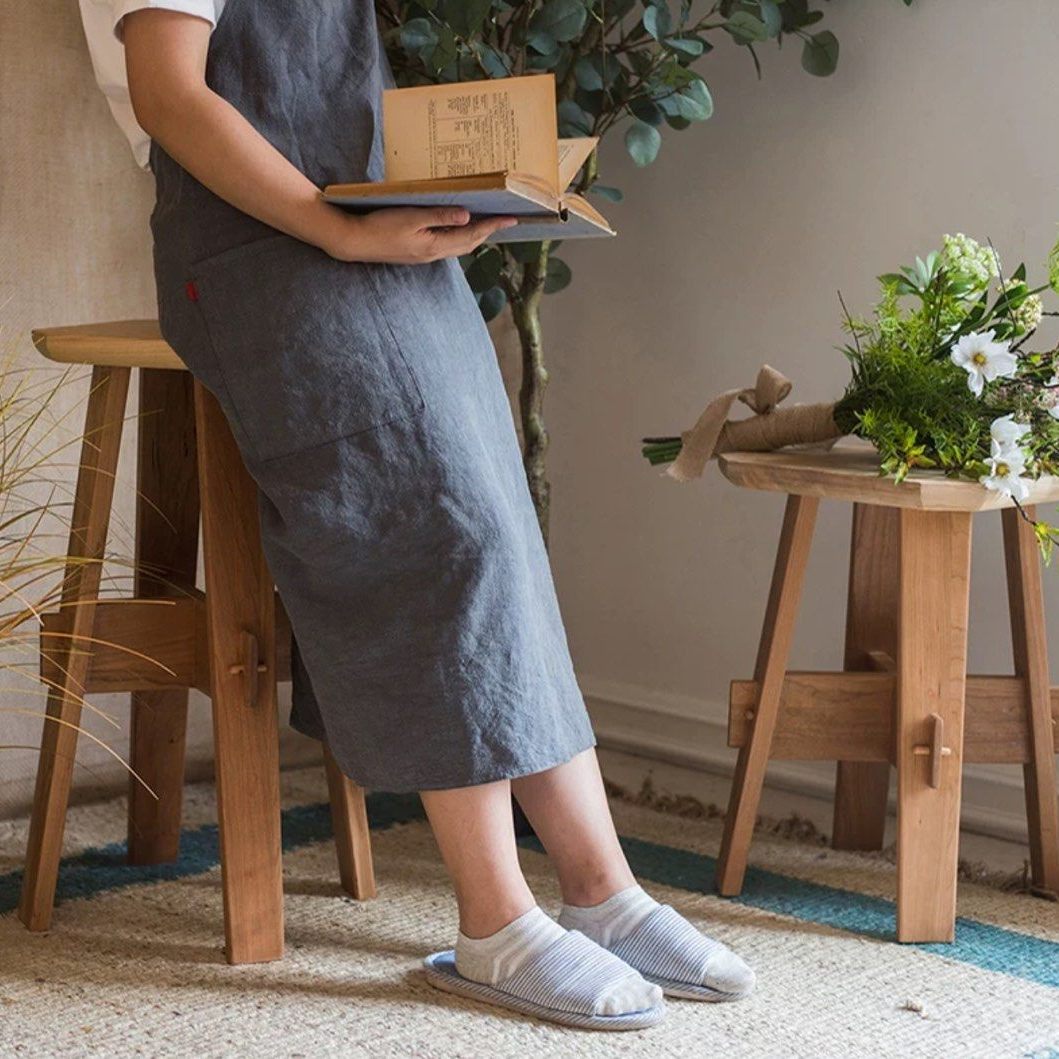 BETRECE Japandi Solid Wood Stool