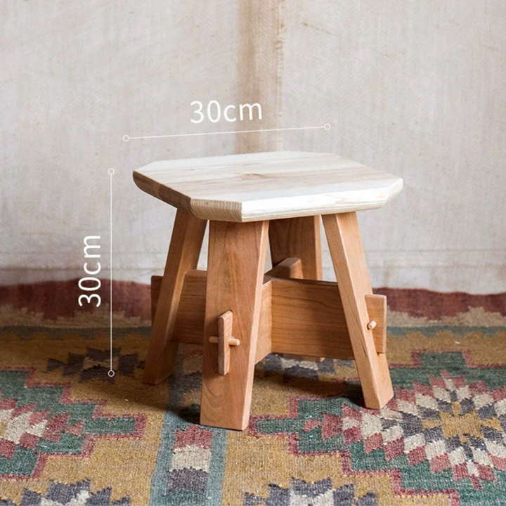 BETRECE Japandi Solid Wood Stool