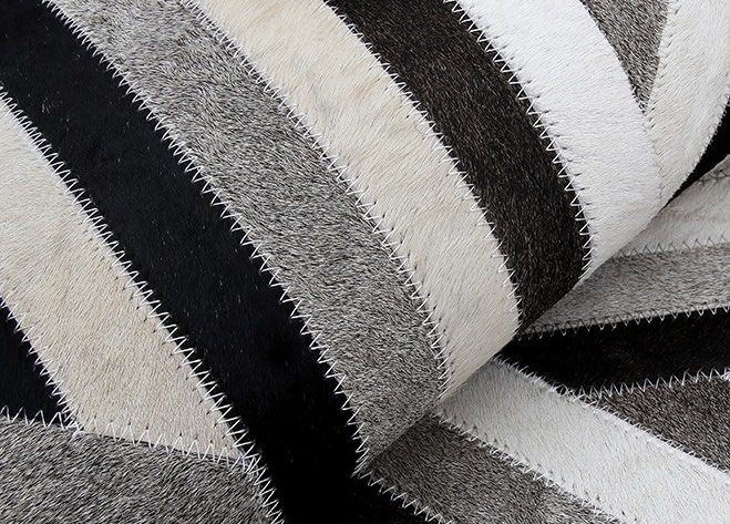 DURIN Modern Round Cowhide Leather Rug