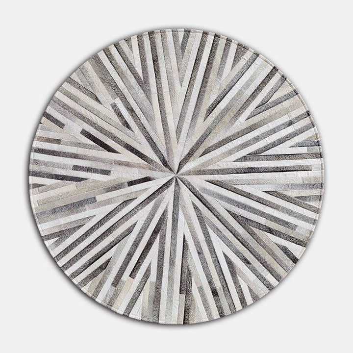 DURIN Modern Round Cowhide Leather Rug