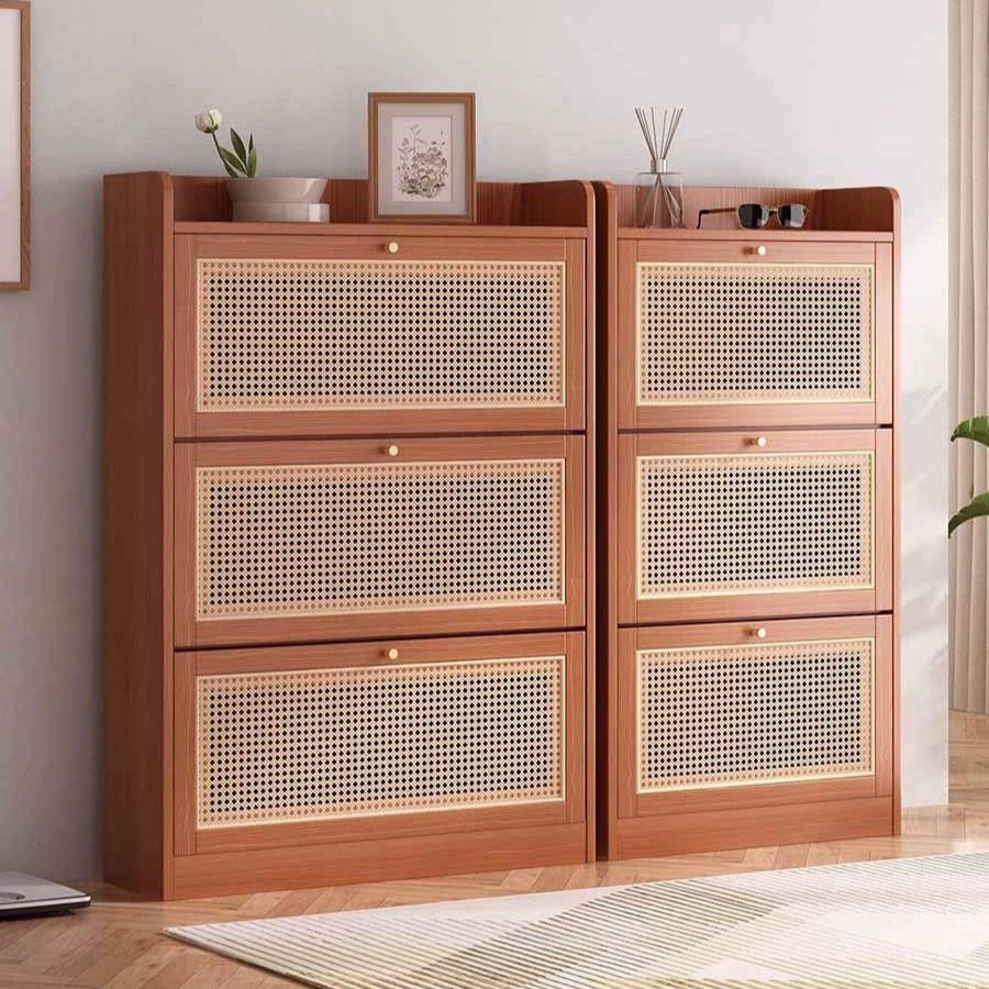 TAEONG Rattan Slim Shoe Cabinet
